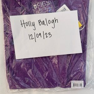 New FIGS salta heathered magic purple underscrub